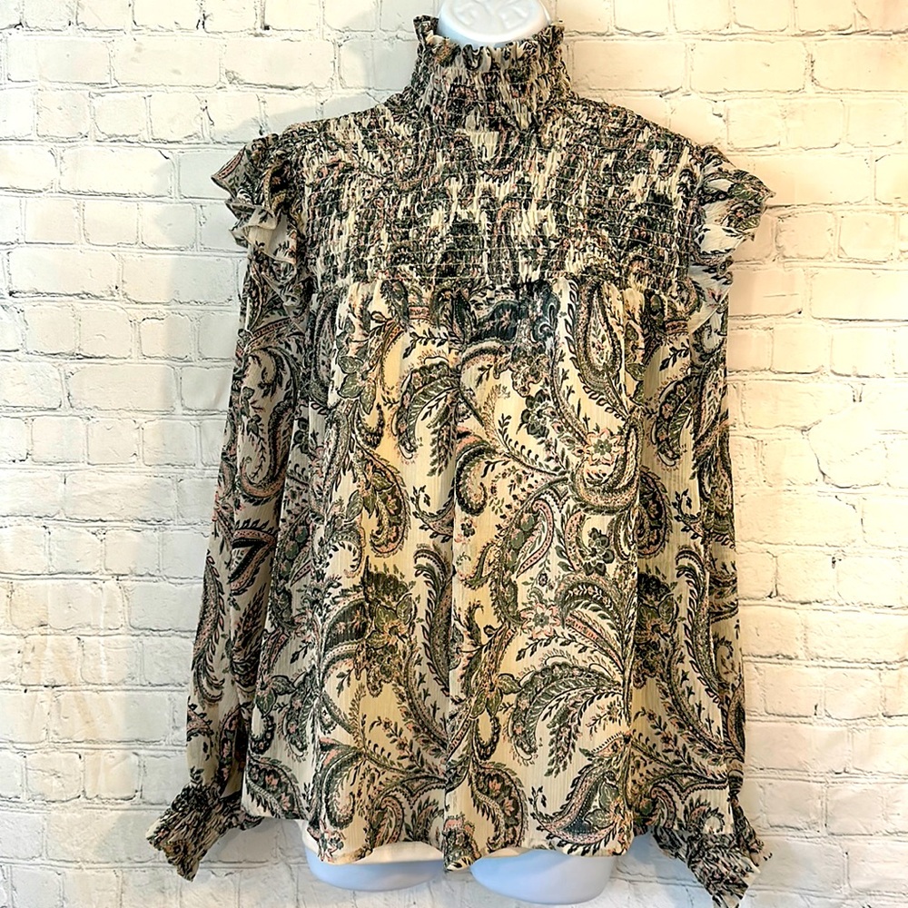 Ophelia Rose NWT elegant smock blouse -M